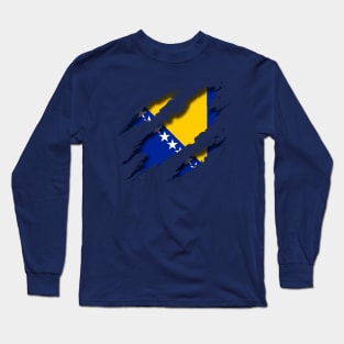 Bosnia and Herzegovina Shredding Long Sleeve T-Shirt